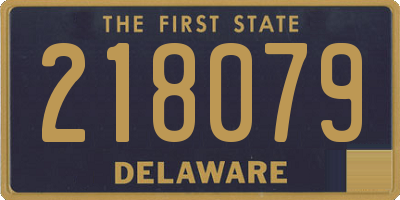 DE license plate 218079