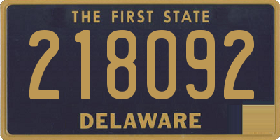 DE license plate 218092