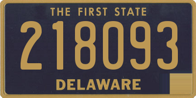 DE license plate 218093