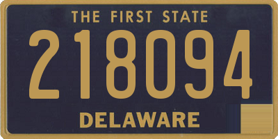 DE license plate 218094