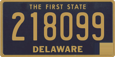 DE license plate 218099