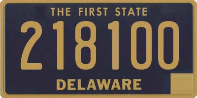 DE license plate 218100