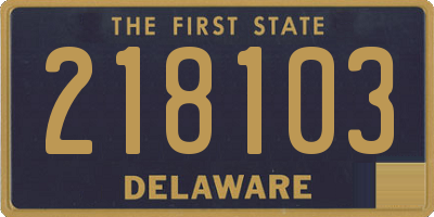 DE license plate 218103