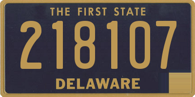 DE license plate 218107