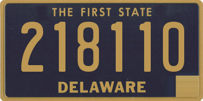DE license plate 218110