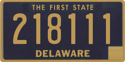 DE license plate 218111