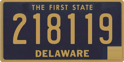 DE license plate 218119