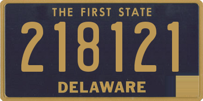 DE license plate 218121