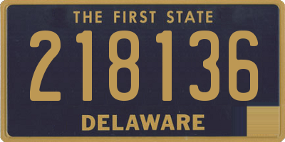 DE license plate 218136