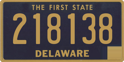 DE license plate 218138