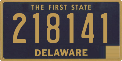 DE license plate 218141