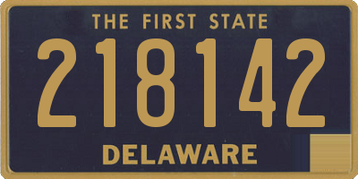 DE license plate 218142