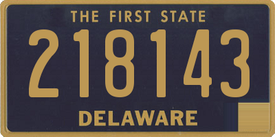 DE license plate 218143