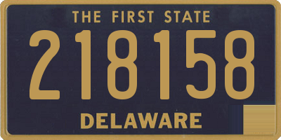 DE license plate 218158