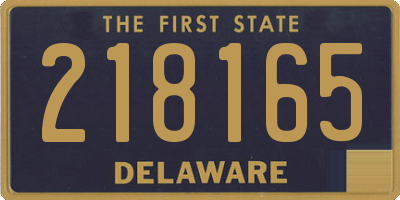 DE license plate 218165