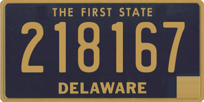 DE license plate 218167