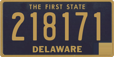 DE license plate 218171