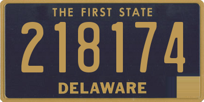 DE license plate 218174