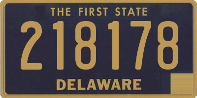 DE license plate 218178