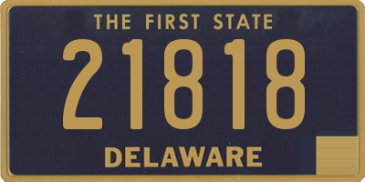 DE license plate 21818