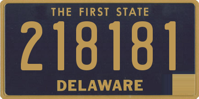 DE license plate 218181