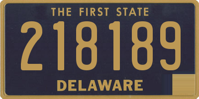 DE license plate 218189