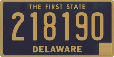 DE license plate 218190