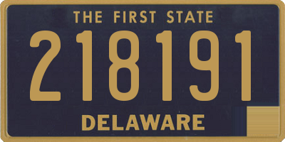 DE license plate 218191