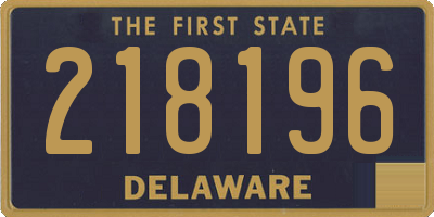 DE license plate 218196