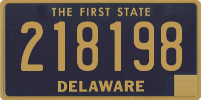 DE license plate 218198