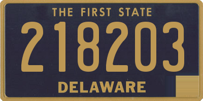 DE license plate 218203