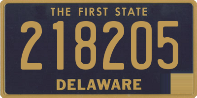 DE license plate 218205