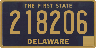 DE license plate 218206