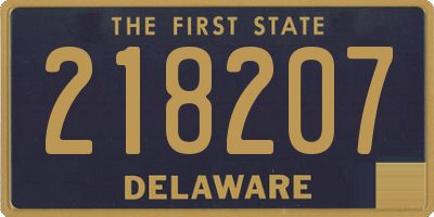 DE license plate 218207