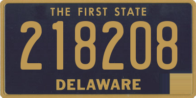 DE license plate 218208