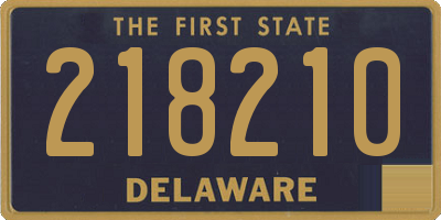 DE license plate 218210