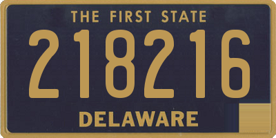 DE license plate 218216