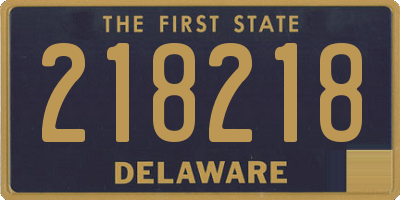 DE license plate 218218