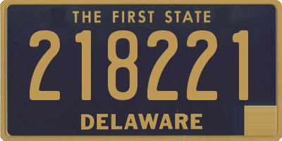 DE license plate 218221