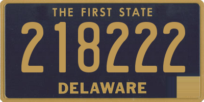 DE license plate 218222