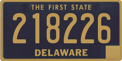 DE license plate 218226