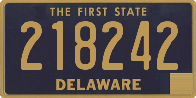 DE license plate 218242