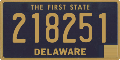 DE license plate 218251