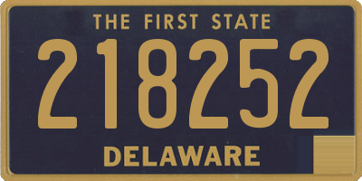 DE license plate 218252