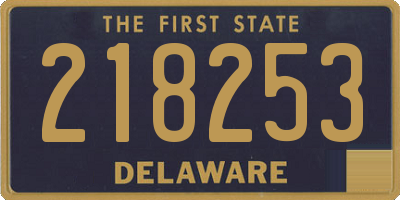 DE license plate 218253