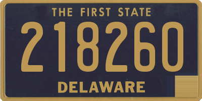 DE license plate 218260