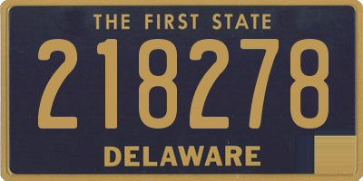 DE license plate 218278