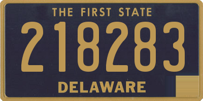 DE license plate 218283