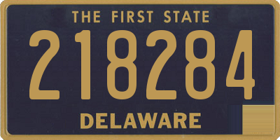 DE license plate 218284