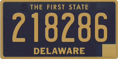 DE license plate 218286